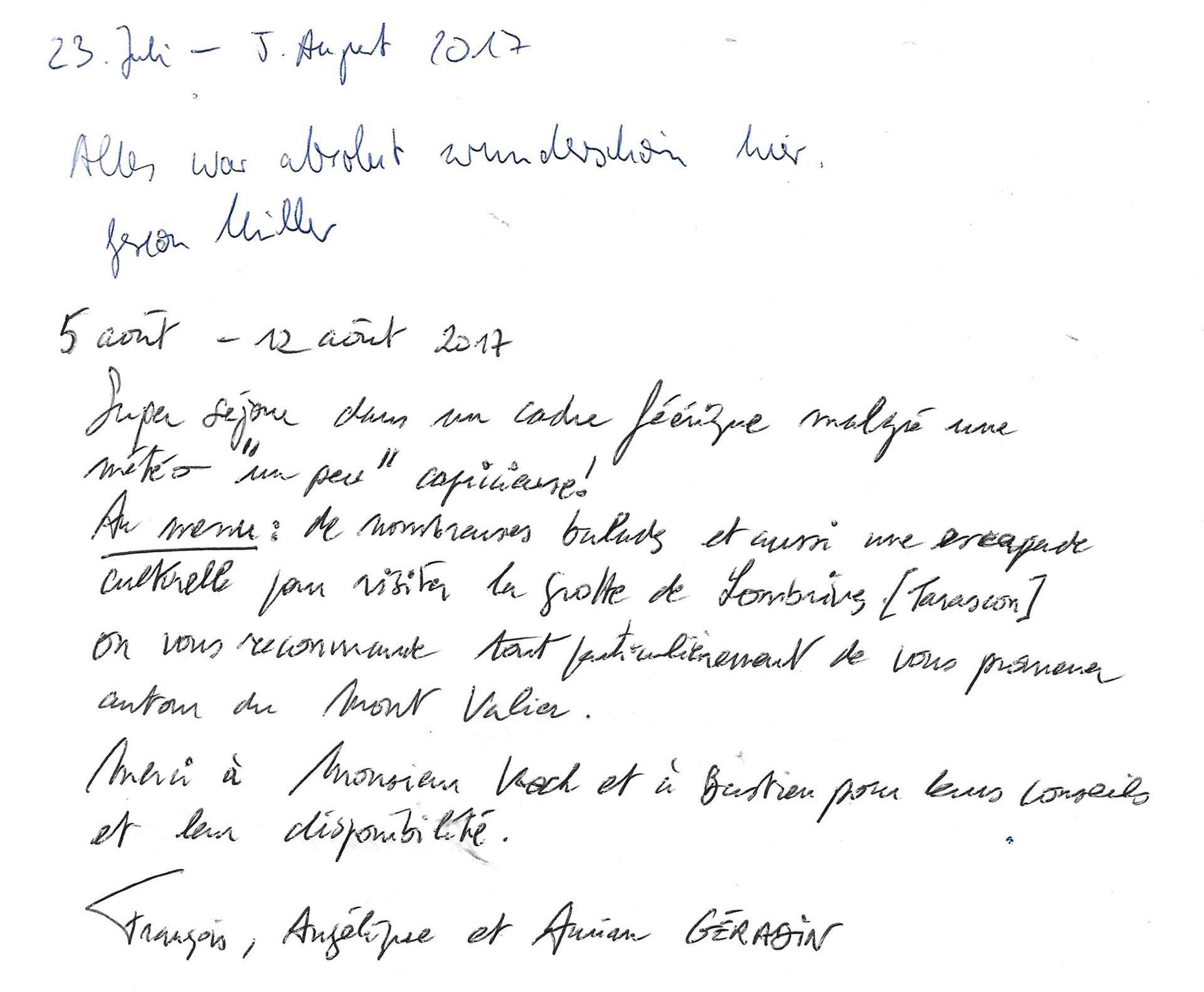 Guestbook image gite ariege