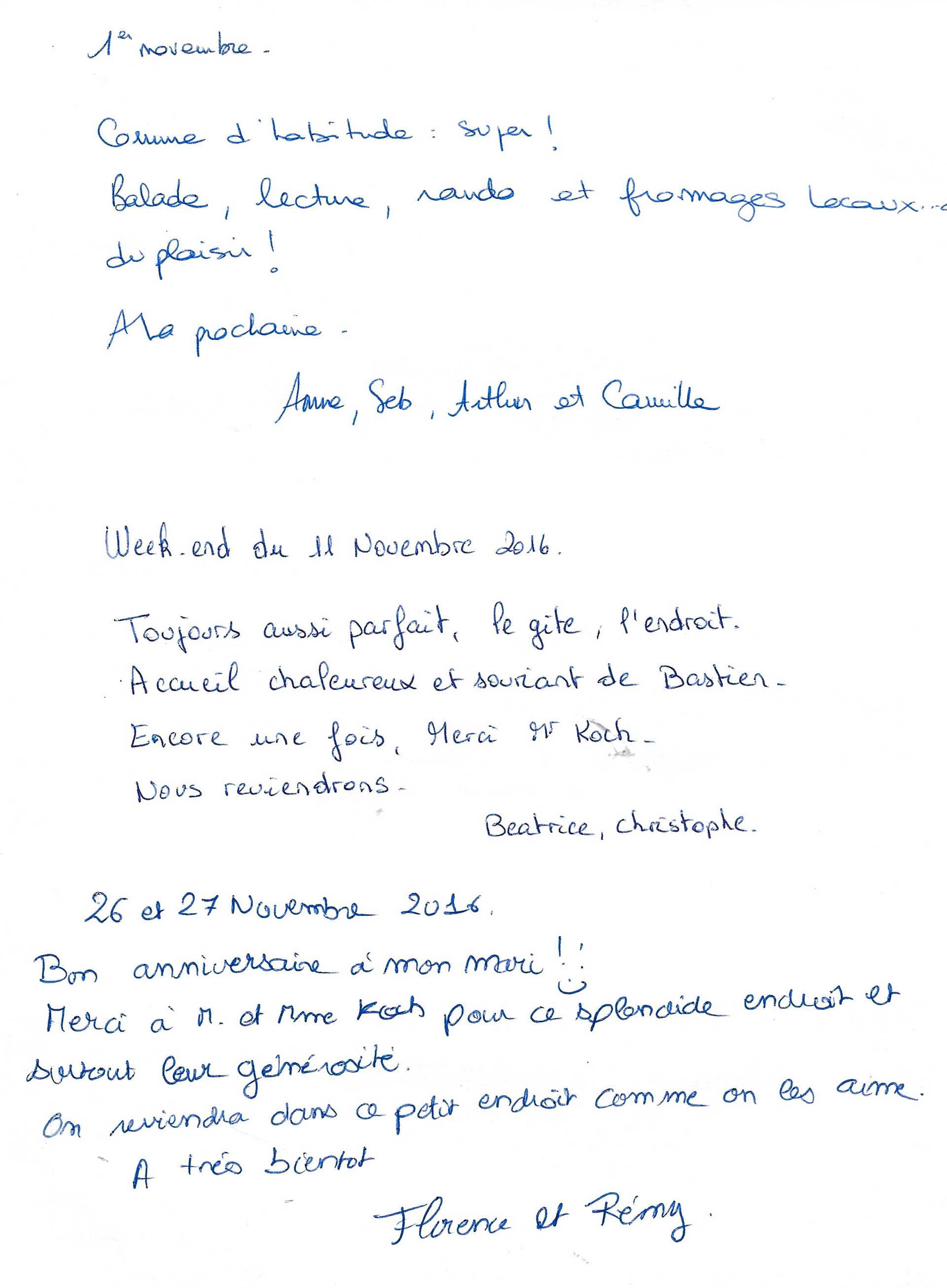 Guestbook image gite ariege