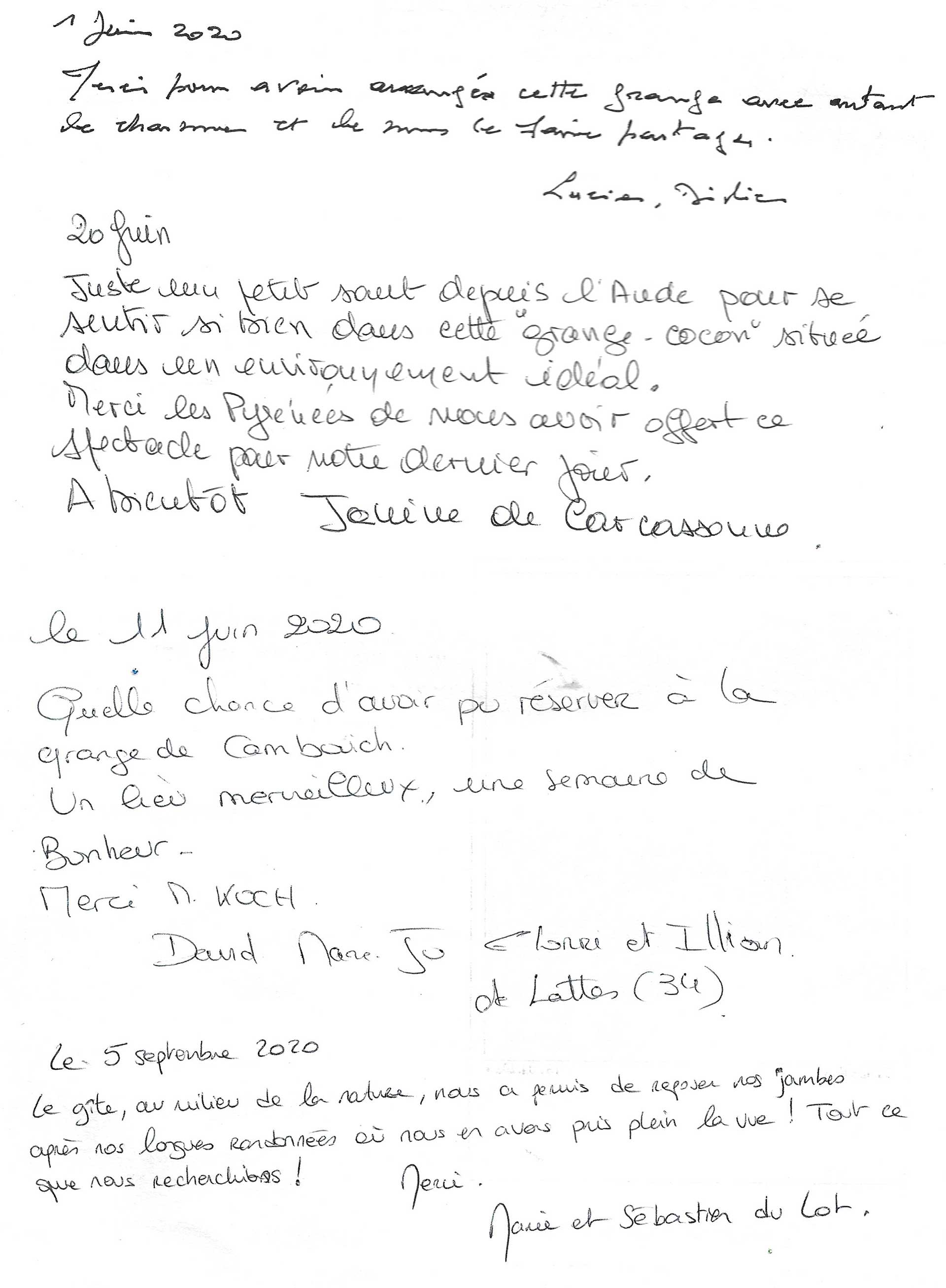 Guestbook image gite ariege