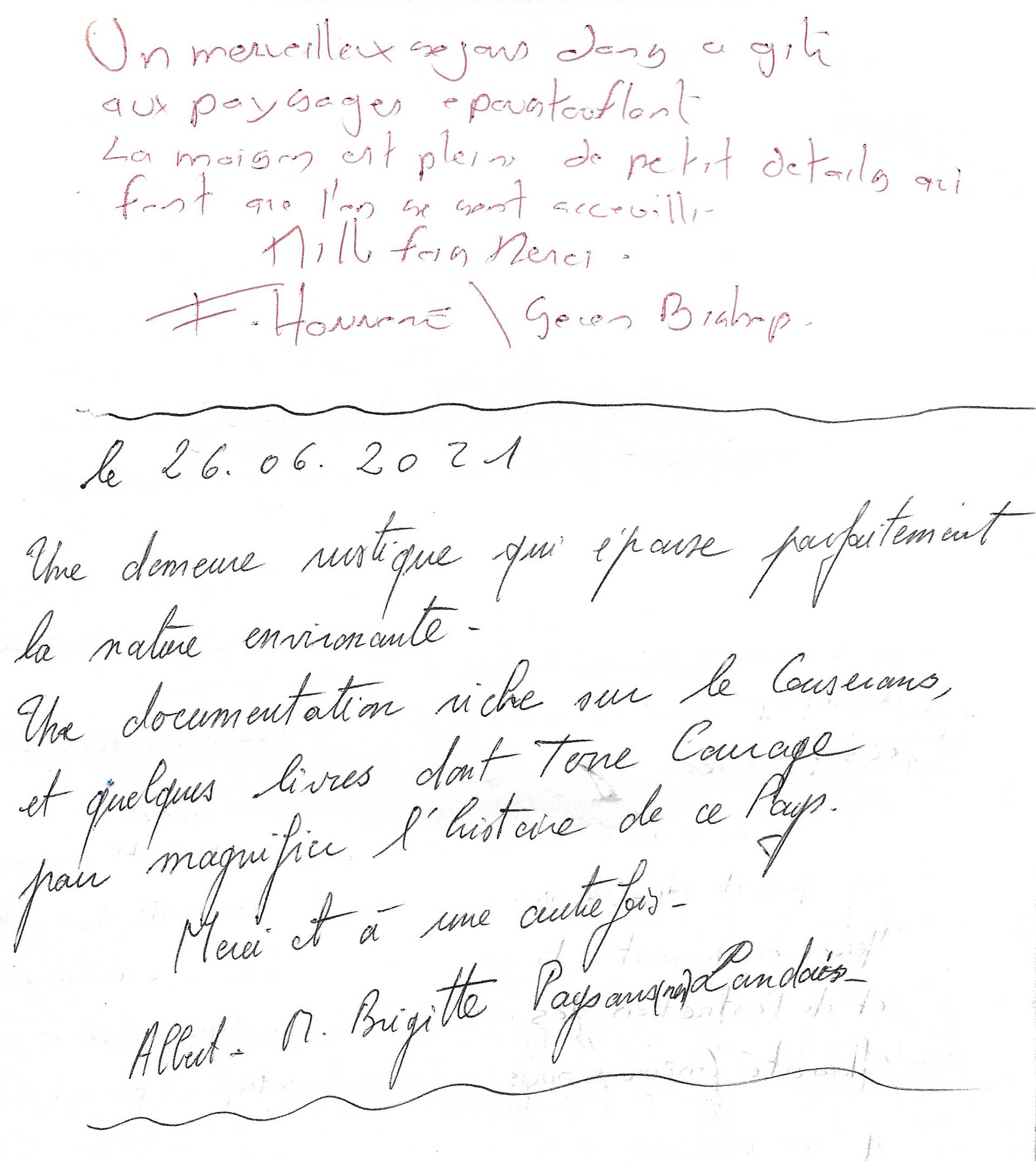 Guestbook image gite ariege