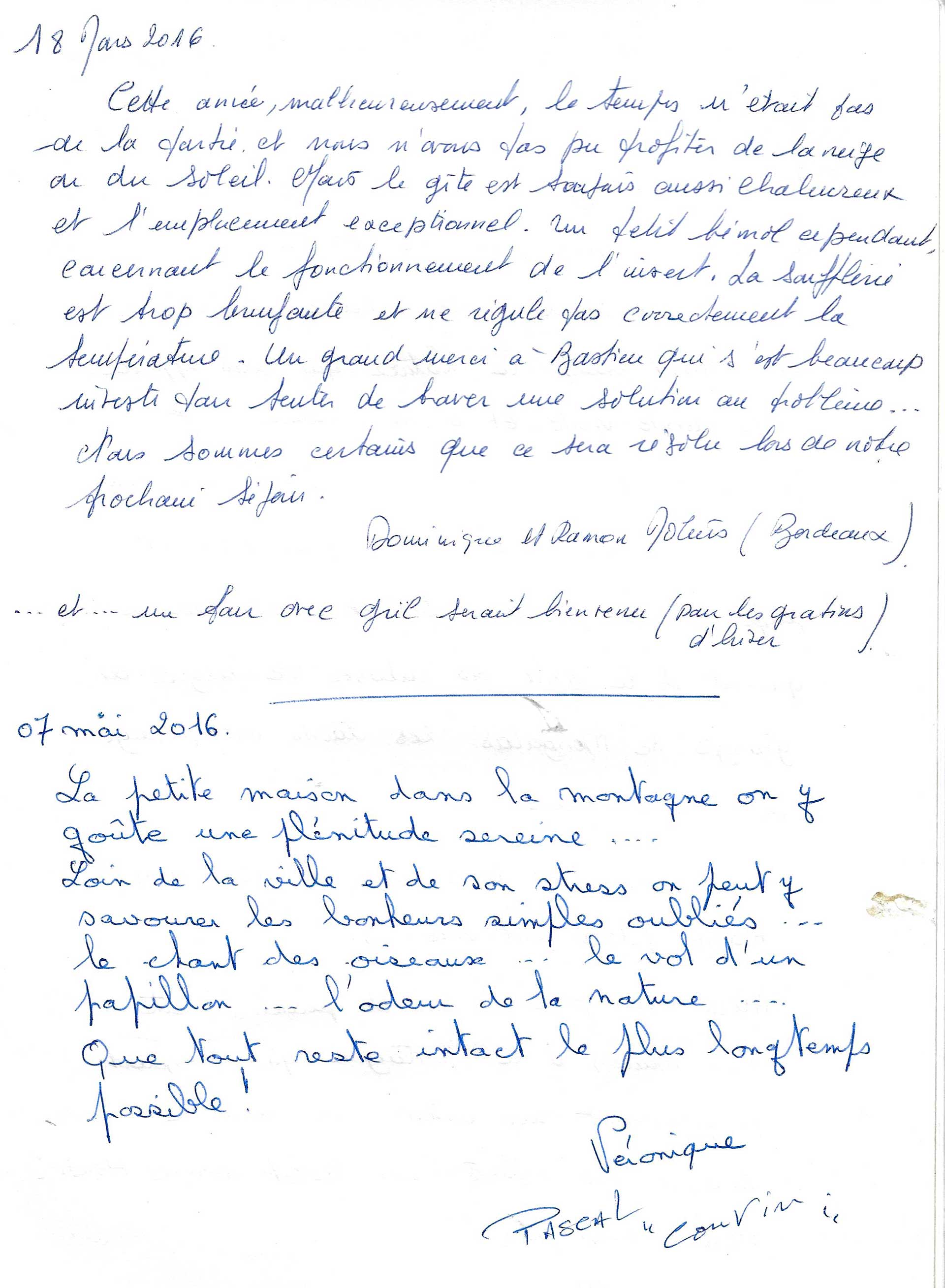 Guestbook image gite ariege