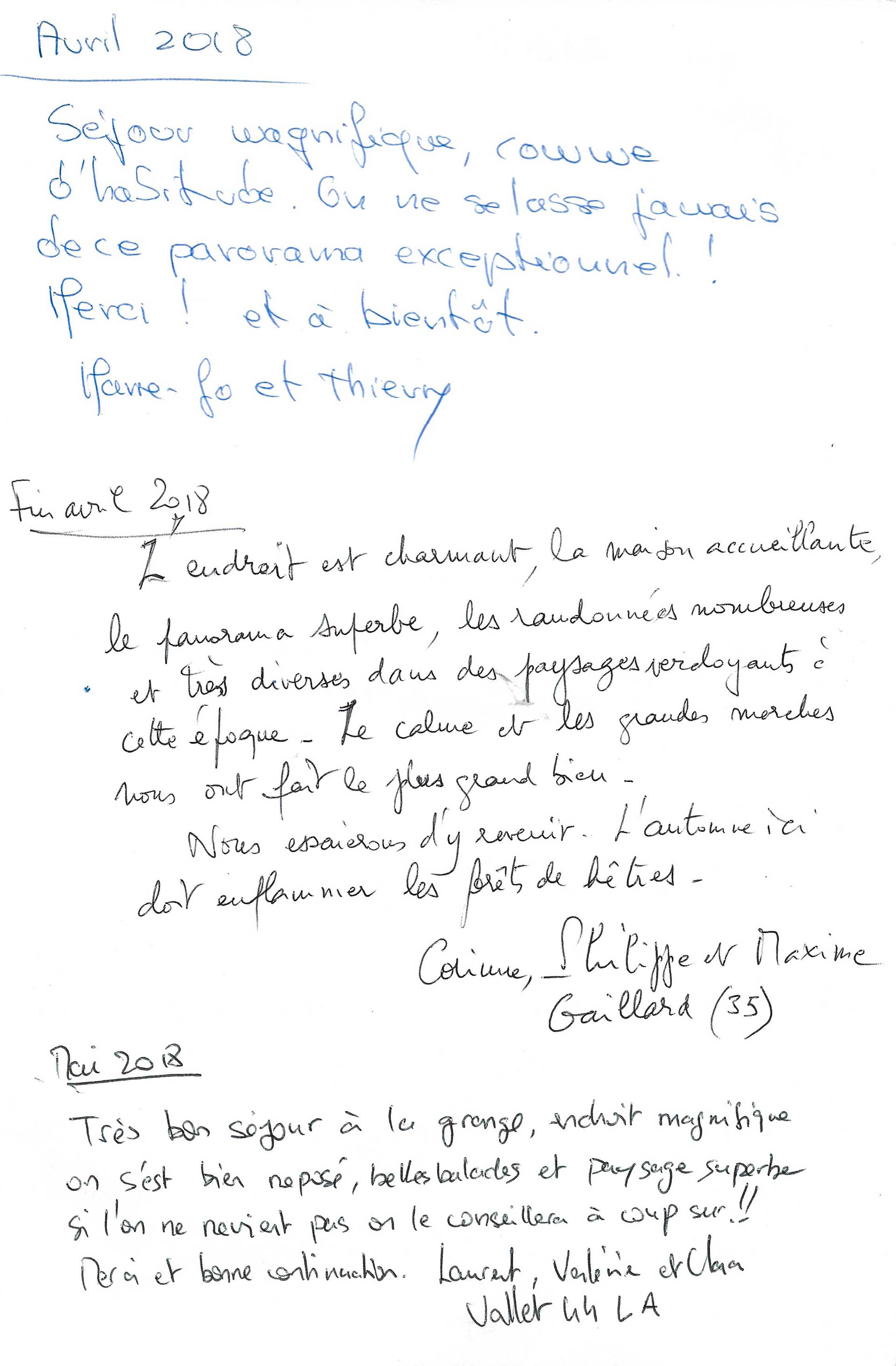 Guestbook image gite ariege