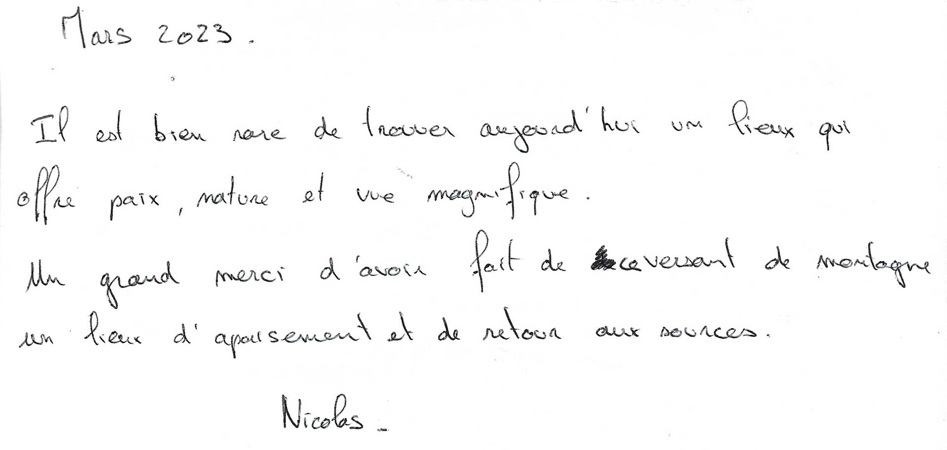 Guestbook image gite ariege